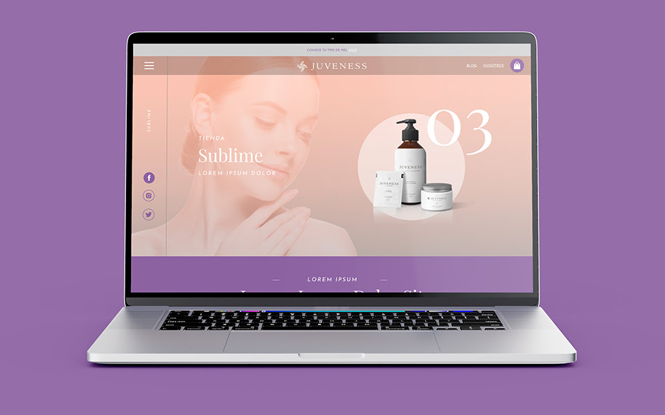Juveness Website mockup
